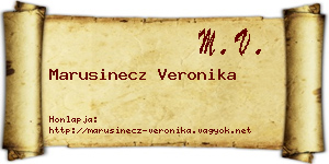 Marusinecz Veronika névjegykártya